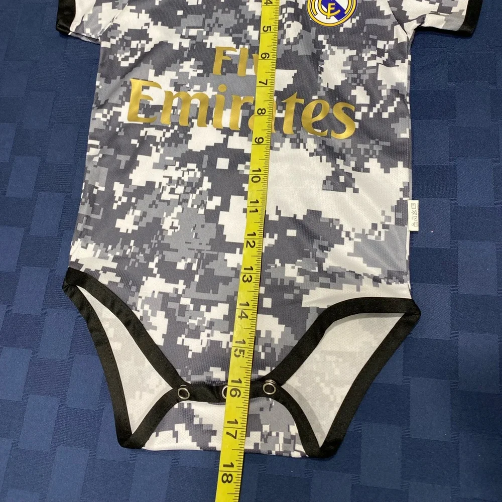 Real Madrid Baby‎ Onesie 12M Fly Emirates Soccer Jersey Bodysuit
